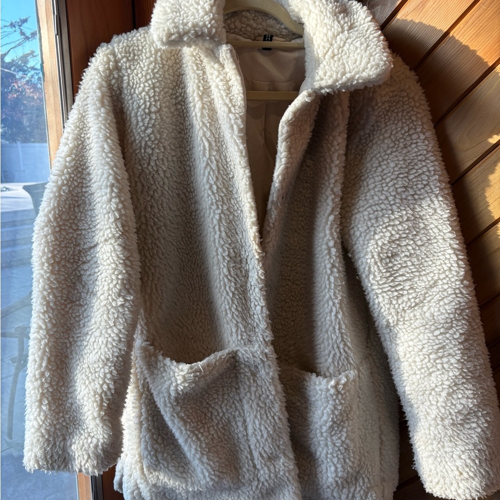 H&M Cream Teddy Jacket